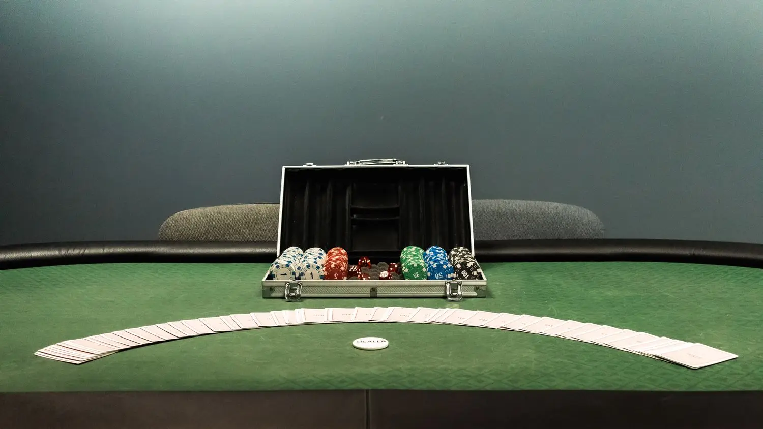 Poker chips and cards
