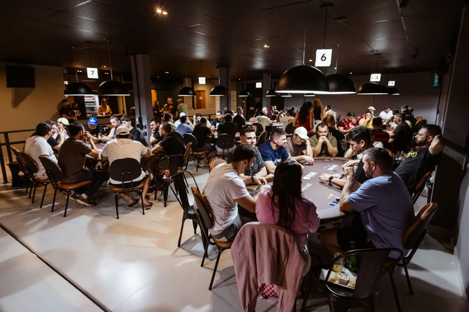 Professional live poker tournament environment
